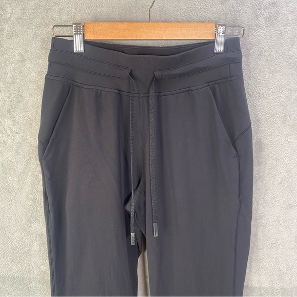 Lululemon Athletica Joggers Women Size 6 Elastic Waistband Tapered Fit Black - Picture 3 of 10
